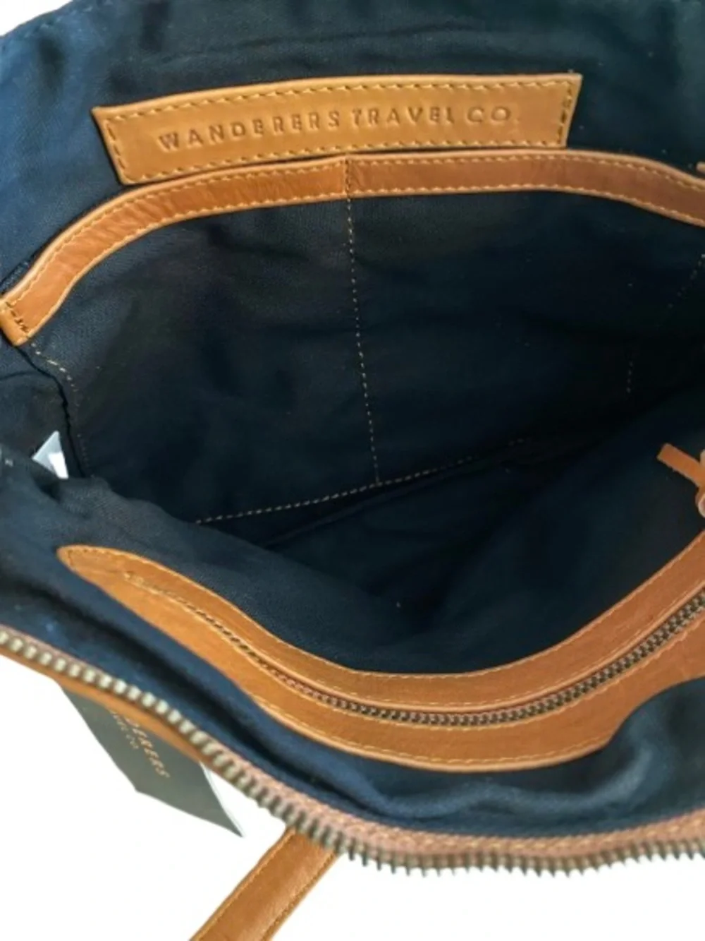 Wanderers Venetian Molto Grande Tan Quality Leather Crossbody Bag Commuter NWT - Picture 4 of 14